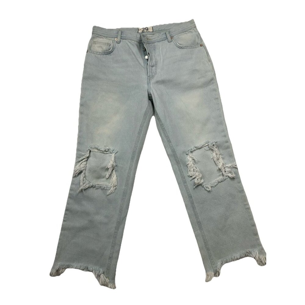 Free People We The Free Womens 29 Maggie Jeans Mid Rise Straight Leg Button Fly - Picture 2 of 12